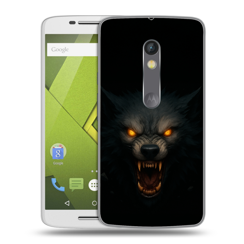 Силиконовый чехол на Lenovo Moto X Play с принтом Волк Силиконовый чехол на Lenovo Moto X Play с принтом Волк