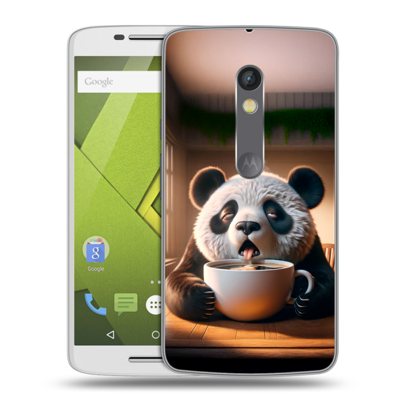 Силиконовый чехол на Lenovo Moto X Play с принтом смешная панда Силиконовый чехол на Lenovo Moto X Play с принтом смешная панда
