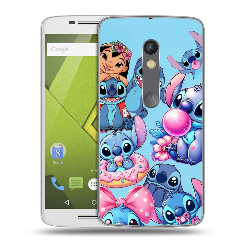 Силиконовый чехол на Lenovo Moto X Play с принтом Лило и Стич Силиконовый чехол на Lenovo Moto X Play с принтом Лило и Стич