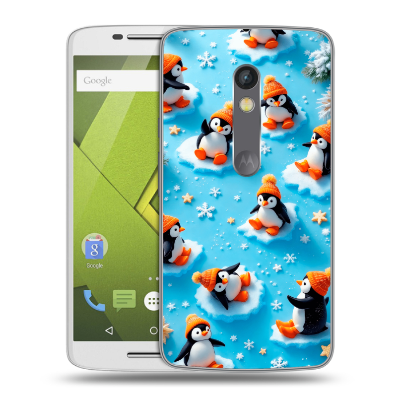 Силиконовый чехол на Lenovo Moto X Play с принтом Новый год Силиконовый чехол на Lenovo Moto X Play с принтом Новый год