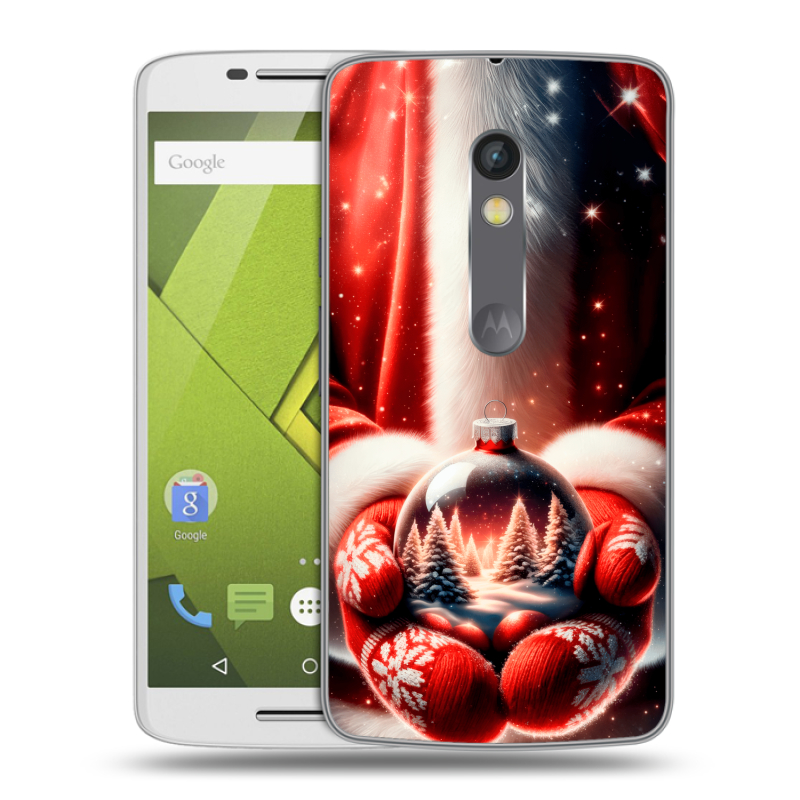 Силиконовый чехол на Lenovo Moto X Play с принтом Новый год Силиконовый чехол на Lenovo Moto X Play с принтом Новый год