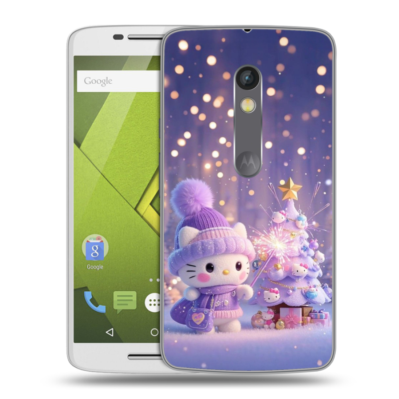 Силиконовый чехол на Lenovo Moto X Play с принтом Новый год Силиконовый чехол на Lenovo Moto X Play с принтом Новый год
