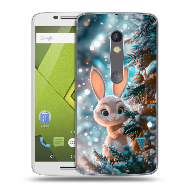 Силиконовый чехол на Lenovo Moto X Play с принтом Новый год Силиконовый чехол на Lenovo Moto X Play с принтом Новый год