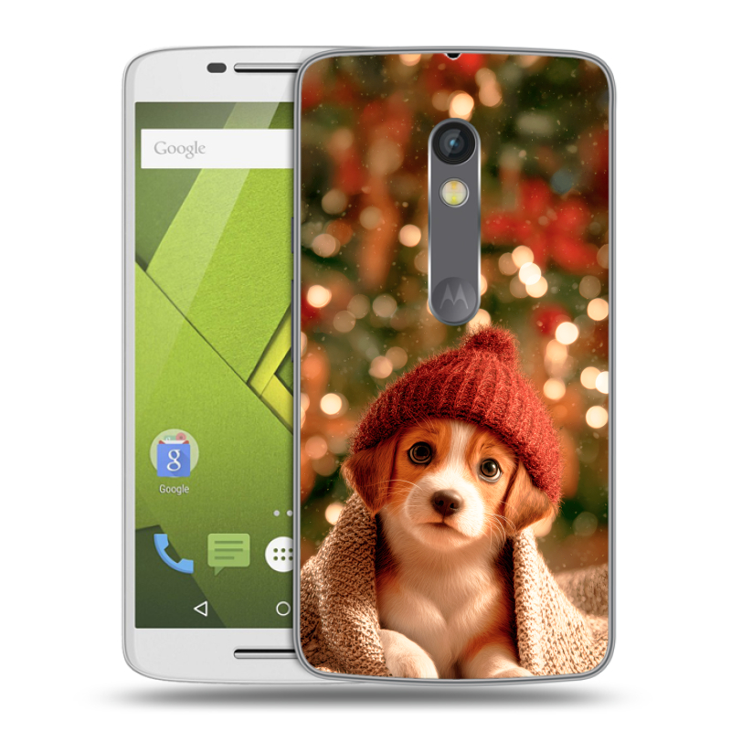 Силиконовый чехол на Lenovo Moto X Play с принтом Новый год Силиконовый чехол на Lenovo Moto X Play с принтом Новый год