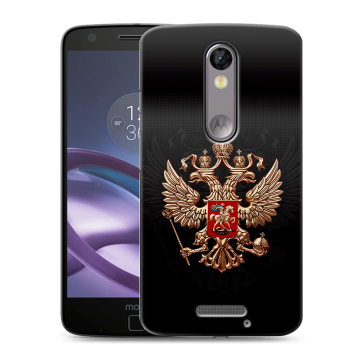 Пластиковый чехол на Lenovo Moto X Force с принтом Герб России