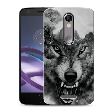 Пластиковый чехол на Lenovo Moto X Force с принтом Волк Пластиковый чехол на Lenovo Moto X Force с принтом Волк