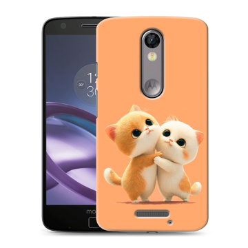 Пластиковый чехол на Lenovo Moto X Force с принтом Милые котики Пластиковый чехол на Lenovo Moto X Force с принтом Милые котики