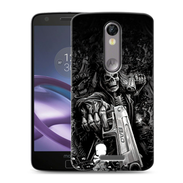 Пластиковый чехол на Lenovo Moto X Force с принтом Скелет
