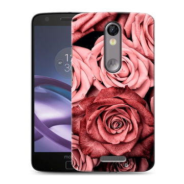 Пластиковый чехол на Lenovo Moto X Force с принтом Цветы розы