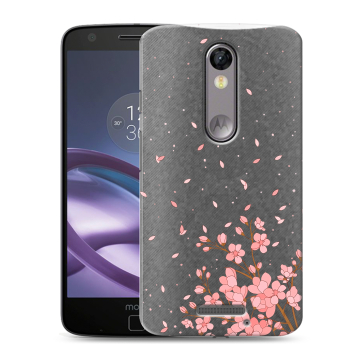 Пластиковый чехол на Lenovo Moto X Force с принтом Ветка сакуры Пластиковый чехол на Lenovo Moto X Force с принтом Ветка сакуры