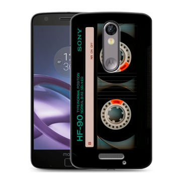 Пластиковый чехол на Lenovo Moto X Force с принтом Кассета Пластиковый чехол на Lenovo Moto X Force с принтом Кассета