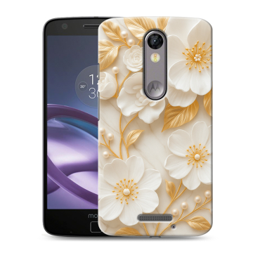 Пластиковый чехол на Lenovo Moto X Force с принтом Цветы Пластиковый чехол на Lenovo Moto X Force с принтом Цветы