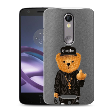 Пластиковый чехол на Lenovo Moto X Force с принтом Мишка Пластиковый чехол на Lenovo Moto X Force с принтом Мишка