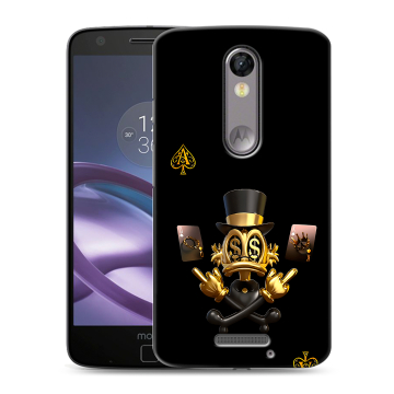 Пластиковый чехол на Lenovo Moto X Force с принтом Золотой скрудж макдак Пластиковый чехол на Lenovo Moto X Force с принтом Золотой скрудж макдак