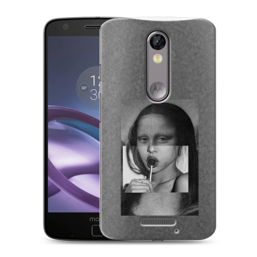 Пластиковый чехол на Lenovo Moto X Force с принтом Мона Лиза Пластиковый чехол на Lenovo Moto X Force с принтом Мона Лиза