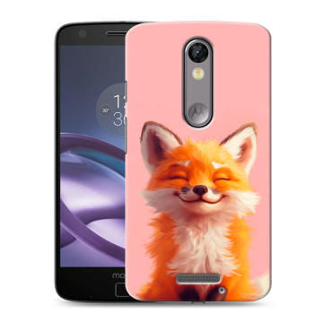 Пластиковый чехол на Lenovo Moto X Force с принтом милая лиса Пластиковый чехол на Lenovo Moto X Force с принтом милая лиса