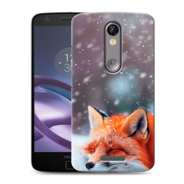 Пластиковый чехол на Lenovo Moto X Force с принтом лиса Пластиковый чехол на Lenovo Moto X Force с принтом лиса