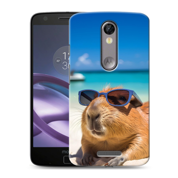 Пластиковый чехол на Lenovo Moto X Force с принтом Капибара Пластиковый чехол на Lenovo Moto X Force с принтом Капибара