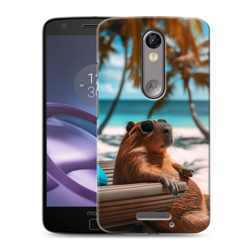 Пластиковый чехол на Lenovo Moto X Force с принтом Капибара Пластиковый чехол на Lenovo Moto X Force с принтом Капибара