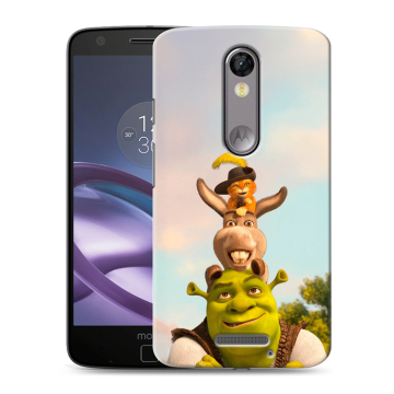 Пластиковый чехол на Lenovo Moto X Force с принтом Шрек Shrek