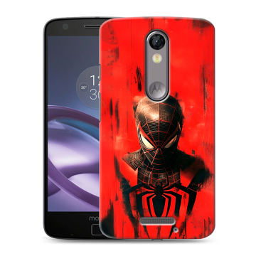 Пластиковый чехол на Lenovo Moto X Force с принтом человек паук spiderman Пластиковый чехол на Lenovo Moto X Force с принтом человек паук spiderman