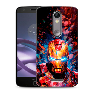 Пластиковый чехол на Lenovo Moto X Force с принтом Железный человек Ironman Пластиковый чехол на Lenovo Moto X Force с принтом Железный человек Ironman