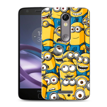 Пластиковый чехол на Lenovo Moto X Force с принтом Миньоны Пластиковый чехол на Lenovo Moto X Force с принтом Миньоны