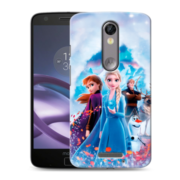 Пластиковый чехол на Lenovo Moto X Force с принтом Холодное сердце Frozen Пластиковый чехол на Lenovo Moto X Force с принтом Холодное сердце Frozen
