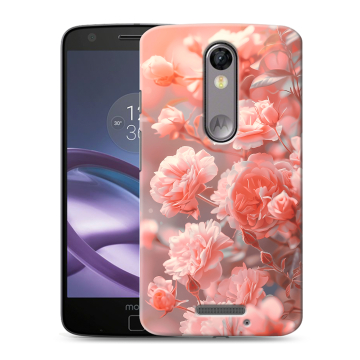 Пластиковый чехол на Lenovo Moto X Force с принтом Розы цветы Пластиковый чехол на Lenovo Moto X Force с принтом Розы цветы