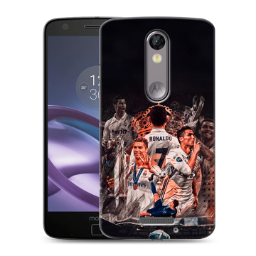 Пластиковый чехол на Lenovo Moto X Force с принтом Реал Роналдо Real Ronaldo Пластиковый чехол на Lenovo Moto X Force с принтом Реал Роналдо Real Ronaldo