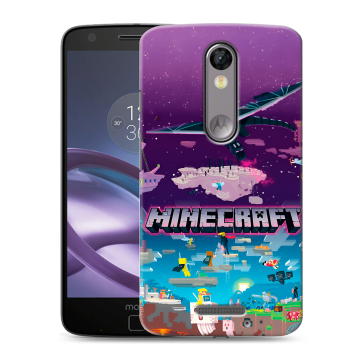 Пластиковый чехол на Lenovo Moto X Force с принтом Майнкрафт Minecraft Пластиковый чехол на Lenovo Moto X Force с принтом Майнкрафт Minecraft