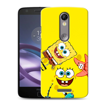 Пластиковый чехол на Lenovo Moto X Force с принтом Спанч боб Спанчбоб Пластиковый чехол на Lenovo Moto X Force с принтом Спанч боб Спанчбоб