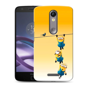 Пластиковый чехол на Lenovo Moto X Force с принтом Миньоны Пластиковый чехол на Lenovo Moto X Force с принтом Миньоны