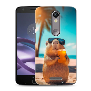 Пластиковый чехол на Lenovo Moto X Force с принтом Капибара Пластиковый чехол на Lenovo Moto X Force с принтом Капибара