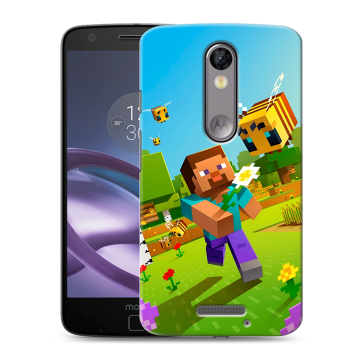 Пластиковый чехол на Lenovo Moto X Force с принтом Майнкрафт Minecraft Пластиковый чехол на Lenovo Moto X Force с принтом Майнкрафт Minecraft