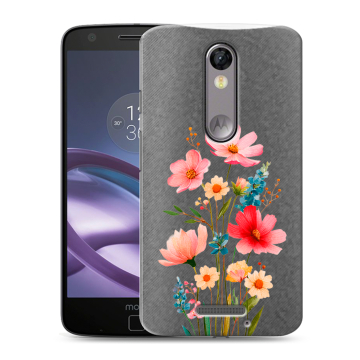 Пластиковый чехол на Lenovo Moto X Force с принтом Цветы