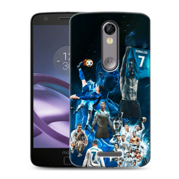 Пластиковый чехол на Lenovo Moto X Force с принтом Реал Роналдо