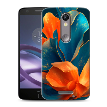 Пластиковый чехол на Lenovo Moto X Force с принтом Цветы