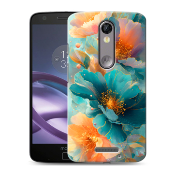 Пластиковый чехол на Lenovo Moto X Force с принтом Цветы