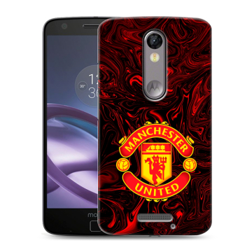 Пластиковый чехол на Lenovo Moto X Force с принтом Manchester United