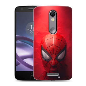 Пластиковый чехол на Lenovo Moto X Force с принтом Spiderman Человек паук Пластиковый чехол на Lenovo Moto X Force с принтом Spiderman Человек паук