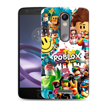 Пластиковый чехол на Lenovo Moto X Force с принтом Roblox Роблокс