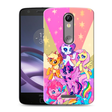 Пластиковый чехол на Lenovo Moto X Force с принтом My little pony Дружба чудо Пластиковый чехол на Lenovo Moto X Force с принтом My little pony Дружба чудо