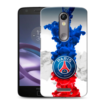 Пластиковый чехол на Lenovo Moto X Force с принтом PSG ПСЖ