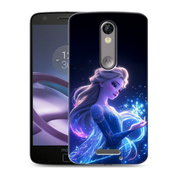 Пластиковый чехол на Lenovo Moto X Force с принтом Холодное сердце Frozen Пластиковый чехол на Lenovo Moto X Force с принтом Холодное сердце Frozen