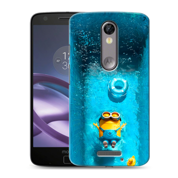 Пластиковый чехол на Lenovo Moto X Force с принтом Миньоны
