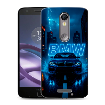 Пластиковый чехол на Lenovo Moto X Force с принтом BMW БМВ Пластиковый чехол на Lenovo Moto X Force с принтом BMW БМВ