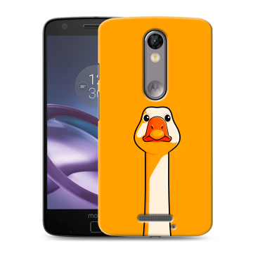 Пластиковый чехол на Lenovo Moto X Force с принтом Смешная утка