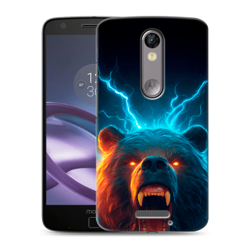 Пластиковый чехол на Lenovo Moto X Force с принтом Медведь