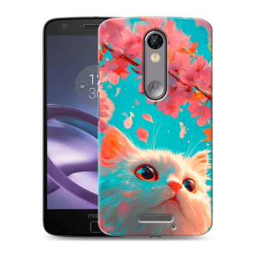Пластиковый чехол на Lenovo Moto X Force с принтом Красивый кот